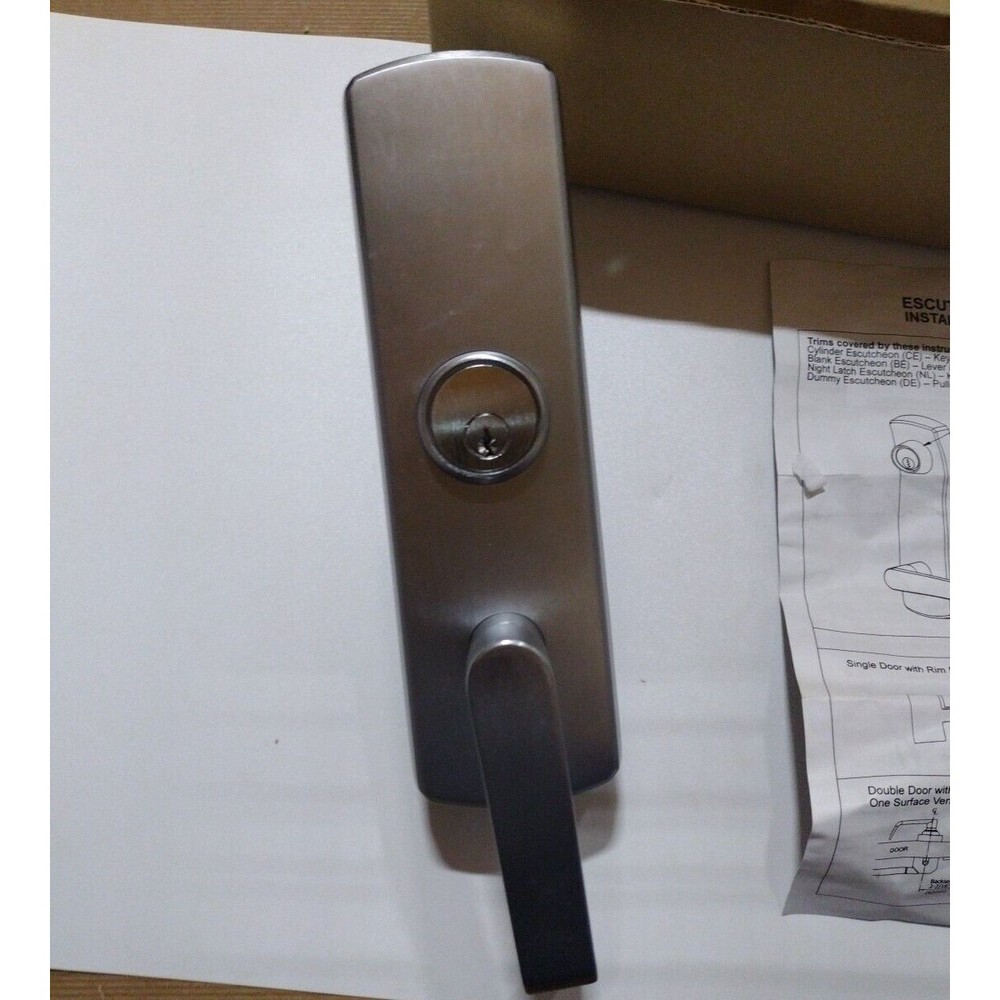 Pamela Lever Storeroom Lock Escutcheon Lever Trim E9000 L3S-AL New Satin Chrome